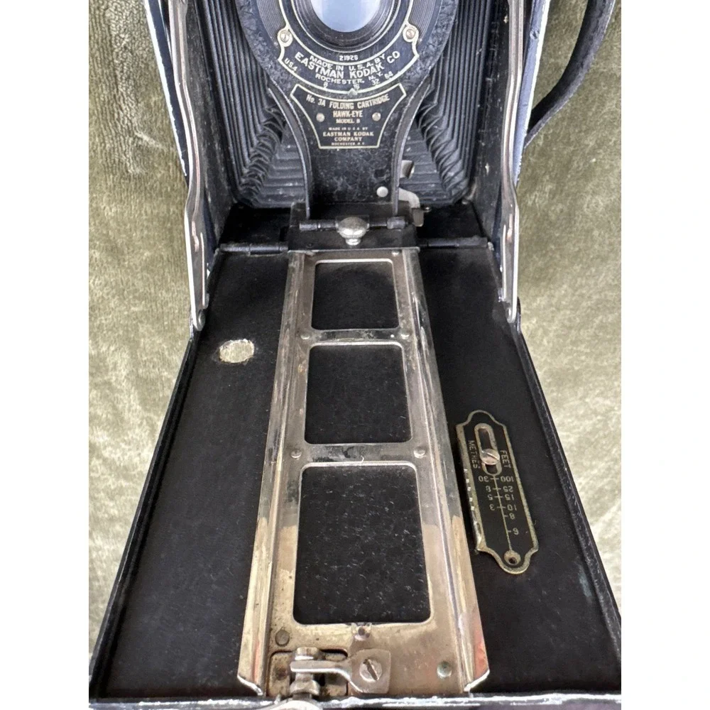 Antique Kodak No. 3A Folding Cartridge Hawk-Eye Model B Camera 122 Film USA